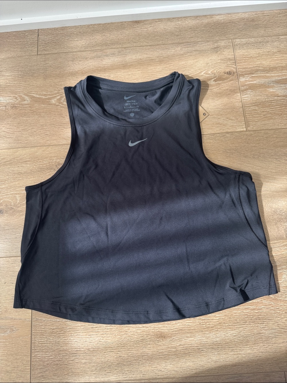 Nike Black Women's Crop Tank top dri-fit - Picture 3 of 12